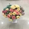 Lili artificial flowers, living room, dining room, venue decoration flowers, 5-pronged 10-head artificial heart-shaped camellia wholesale details Picture